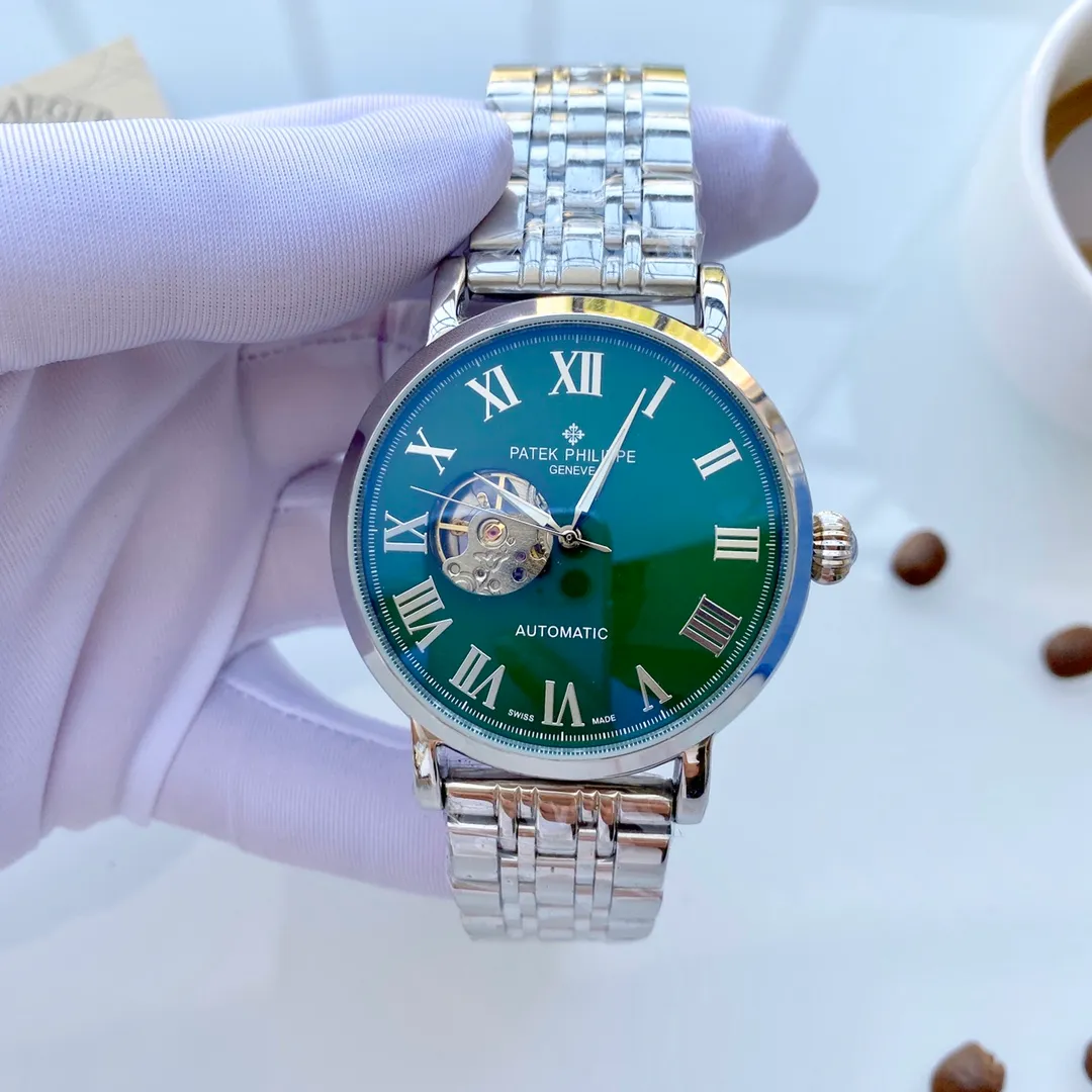 【Foreign Trade Import】💰1440! Patek Philippe (top quality, outstanding debut) 🎉🎉 [Type]: Boutique men's watch (top) exquisite [Strap]: 316L stainless steel strap (durable) [Movement]: Top mechanical movement (stable) [Material]: Mineral super strong mirror (wear-resistant) Exquisite quality and generous style, excellent temperament, wisdom and exclusivity [Size]: 43mm diameter, 12mm thick, hot sale! Welcome to reprint!